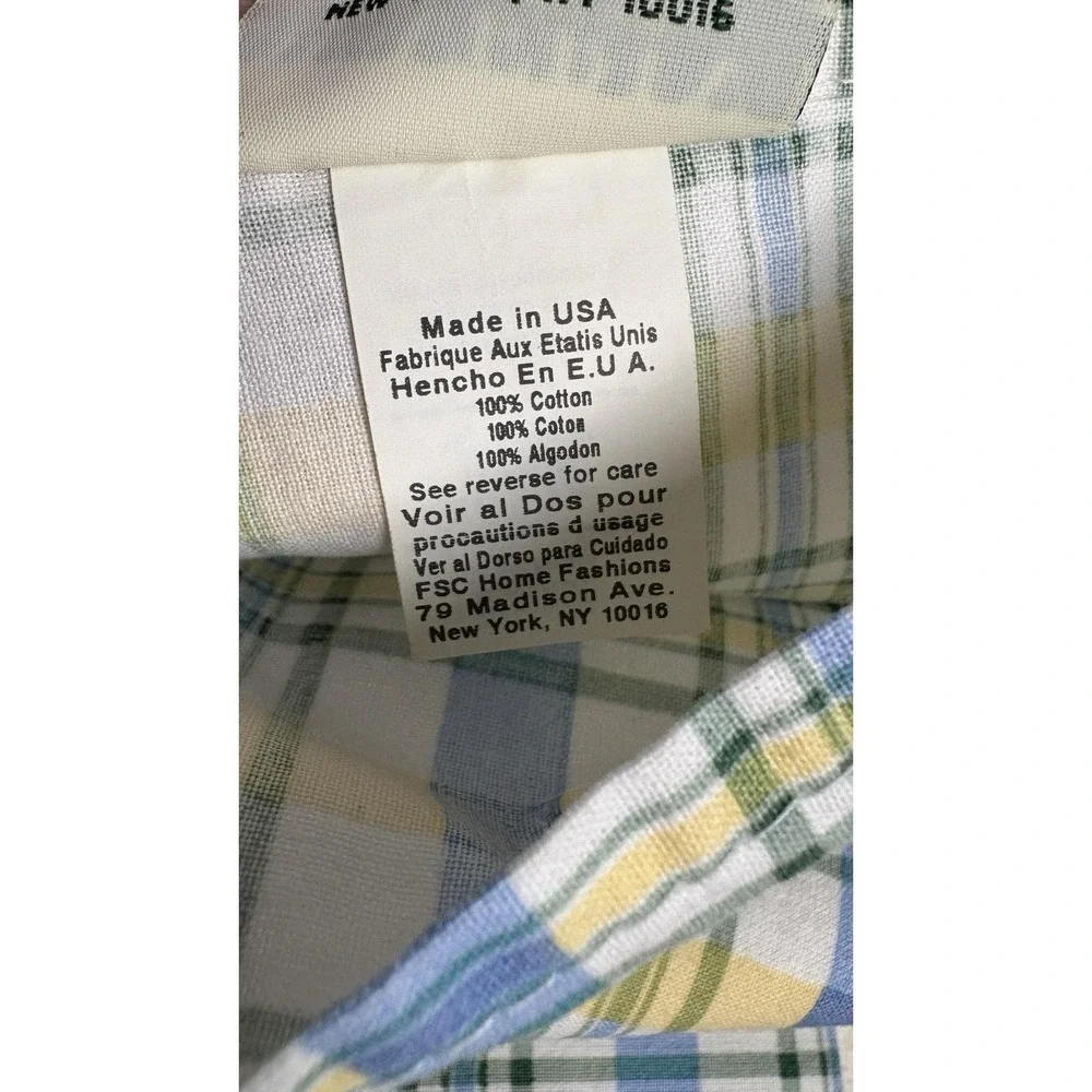Waverly‎ Window Valances Blue Yellow Plaid 73